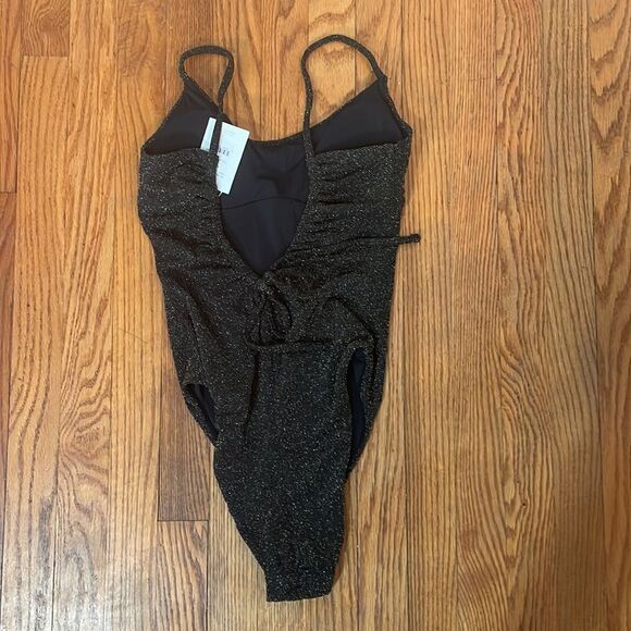 Andie The Liku One Piece Swimsuit Sparkle Black XS NWT - Picture 5 of 9